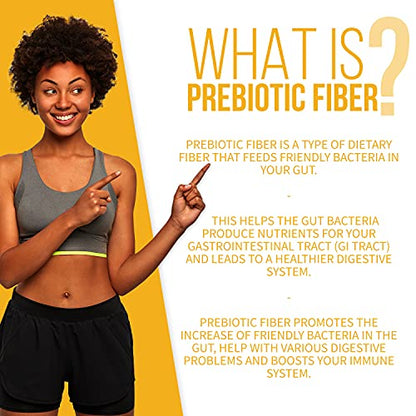 GOBIOTIX Fiber Supplement - Prebiotic Soluble Fiber Powder, Supports Gut Health