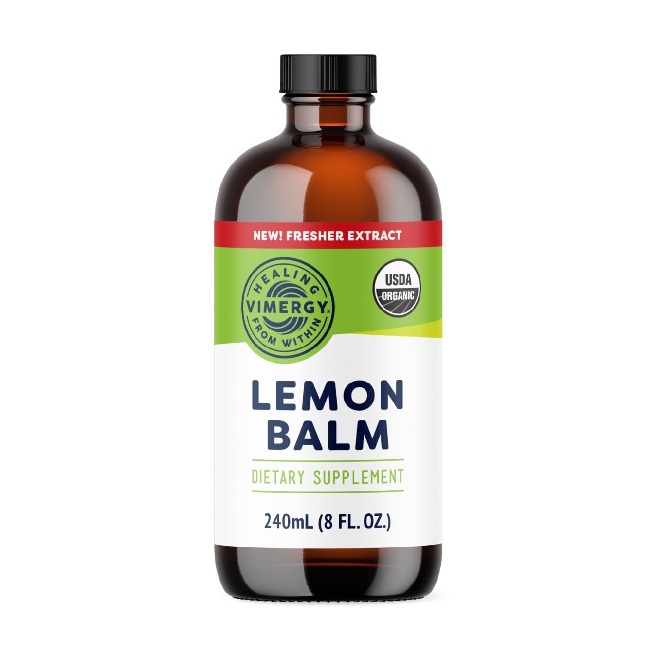 Vimergy USDA Organic Lemon Balm Tincture Herbal Supplement – Can be Used in Tea - Non-GMO, Alcohol-Free –115 mL (1 mL/Serving)