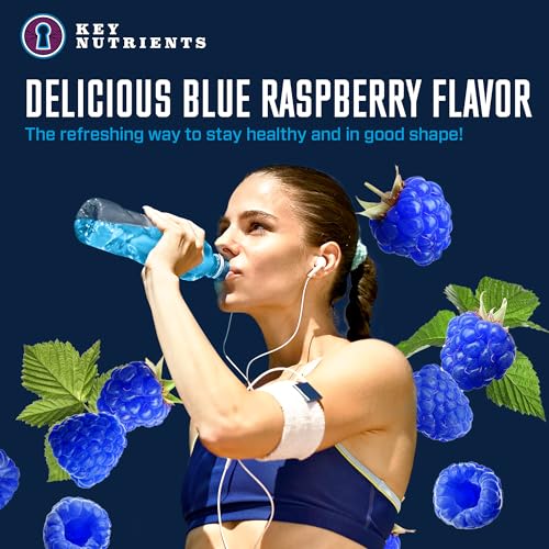 KEY NUTRIENTS Multivitamin Electrolytes Powder No Sugar - Tempting Blue Raspberry
