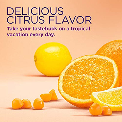Nature's Bounty Optimal Solutions Hair, Skin & Nails with Biotin and Collagen, Citrus-Flavored