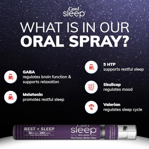 Sleep Fast & Longer - Oral Absorbtion Spray Can I Sleep Natural Sleep Aid with Melatonin