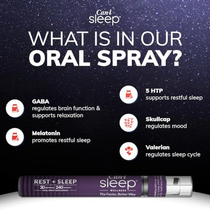 Sleep Fast & Longer - Oral Absorbtion Spray Can I Sleep Natural Sleep Aid with Melatonin