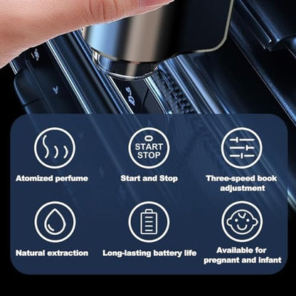 VEAREAR Smart Car Air Freshener Diffuser, Car Essential Oil Diffuser with 3 Adjustable Intensity Modes