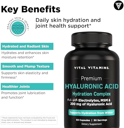 Vital Vitamins Hyaluronic Acid Complex 60 ct + Astaxanthin 60 ct