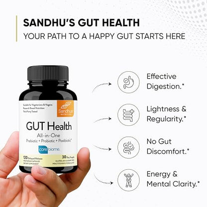 Sandhu's Gut Health - Prebiotic, Probiotic, Postbiotic & L-Glutamine – Digestive Health