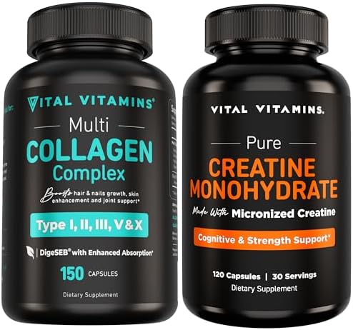 Vital Vitamins Multi Collagen + Creatine Monohydrate Capsules