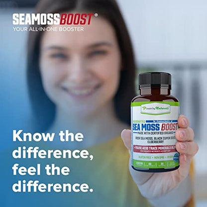 Power By Naturals Sea Moss Advanced with Black Seed Oil & Elderberry Capsules