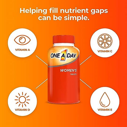 ONE A DAY Womens Complete Daily Multivitamin with Vitamin A, B , C, D, and E, Calcium