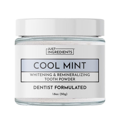 Just Ingredients Remineralizing Tooth Powder - Fluoride-Free, Whitens, Vegan, Clean - 1 oz Whitening