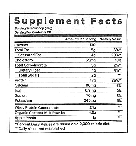 SFH Fuel Whey Protein Powder Great Tasting Grass Fed Whey | MCTs & Fiber for Energy