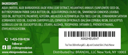 Viking Revolution Tea Tree Oil Cream - Super Balm Athletes Foot Cream - for Eczema