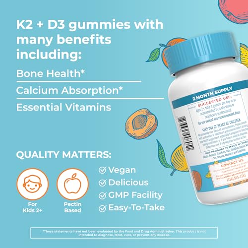 MaryRuth Organics Calcium with Vitamin D & Vitamin K2, 2 Month Supply, Calcium