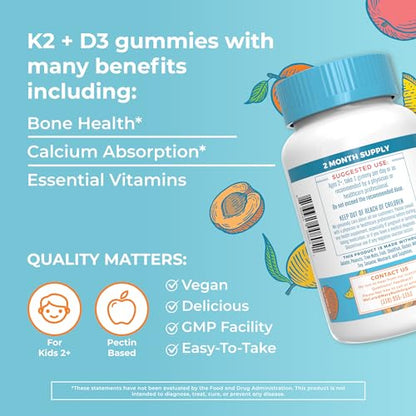 MaryRuth Organics Calcium with Vitamin D & Vitamin K2, 2 Month Supply, Calcium