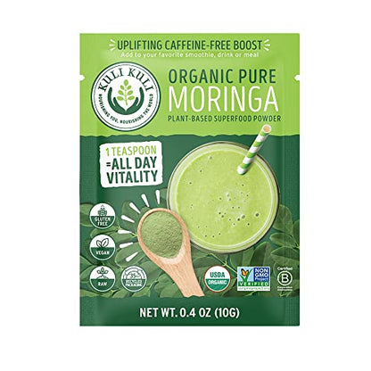 Kuli Kuli Moringa Oleifera Organic Leaf Powder & Green Smoothie, 100% Pure USDA