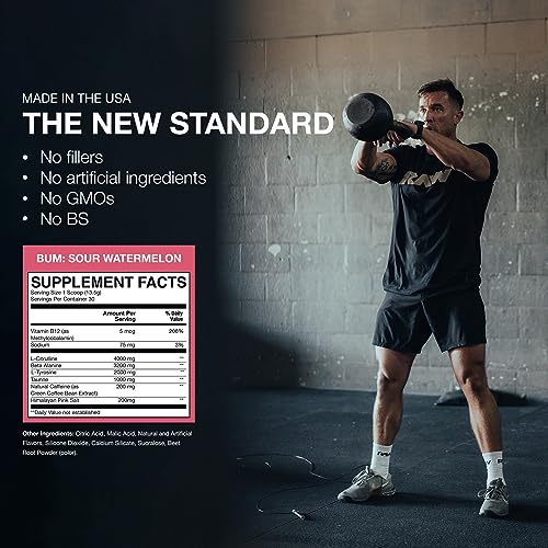 RAW Essential Pre-Workout Powder (Sour Watermelon) - Chris Bumstead Sports Nutrition