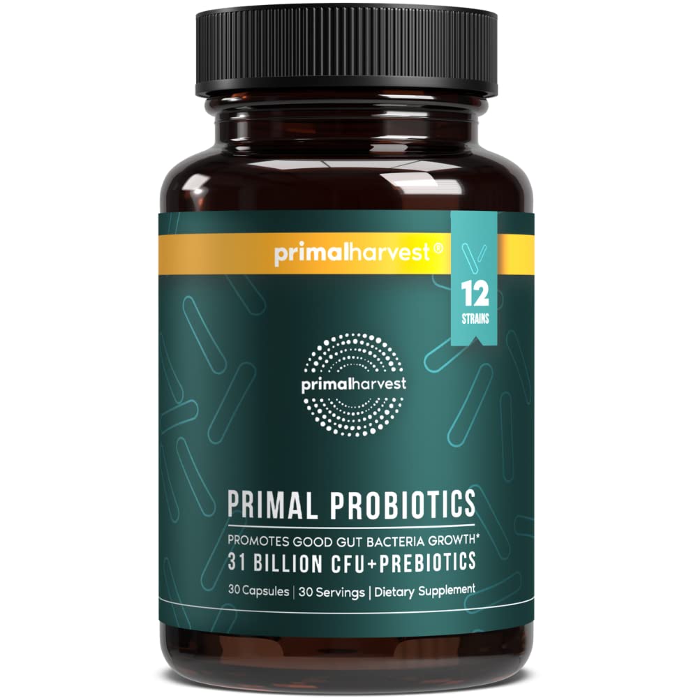 Primal Harvest Probiotic - Daily Supplement, Gluten, Dairy & Soy Free, Vegan
