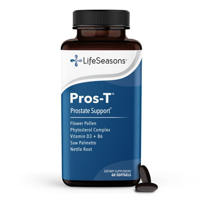 Pros-T - Prostate Support Supplement - Saw Palmetto, Phytosterol, Zinc, Nettle, Vitamin D-3 & B6 - Promote Healthy Prostate Function & Normal Urinary Flow - Improve Tissue Integrity - 60 Softgels
