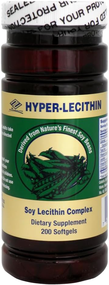 Hyper Lecithin, Soy Lecithin & Ginkgo Biloba, 200 Softgels