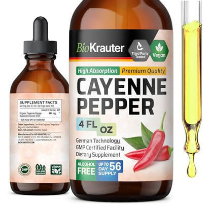 MAUWE HERBS Cayenne Pepper Supplement - Organic Cayenne Pepper Tincture 
