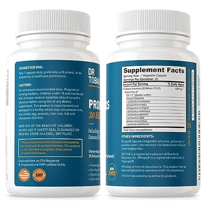 Dr. Tobias Probiotics 30 Billion, 10 Strains, 30 Billion CFU's, Targeted Release Probiotics