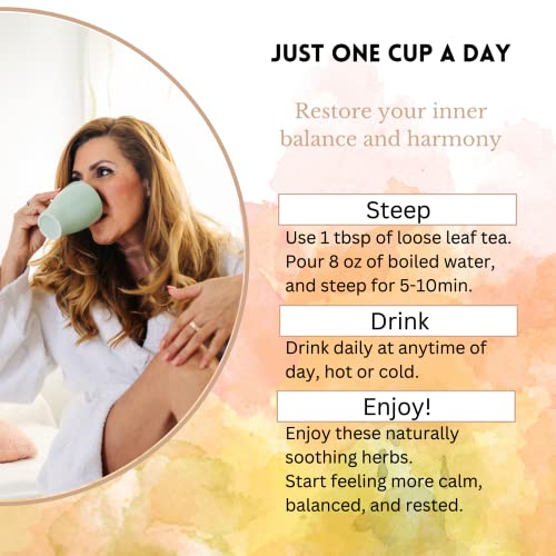 Menopause Tea for Cooling, Hormonal Balance, Relief from Hot Flashes, Night Sweats