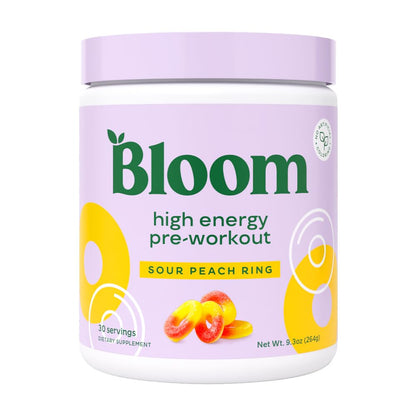 Bloom Nutrition Pre Workout Powder, Raspberry Lemonade, 30 Servings | Beta Alanine, Ginseng and L Tyrosine for Amino Energy, Natural Caffeine from Green Tea Extract, Keto, Sugar Free Drink Mix