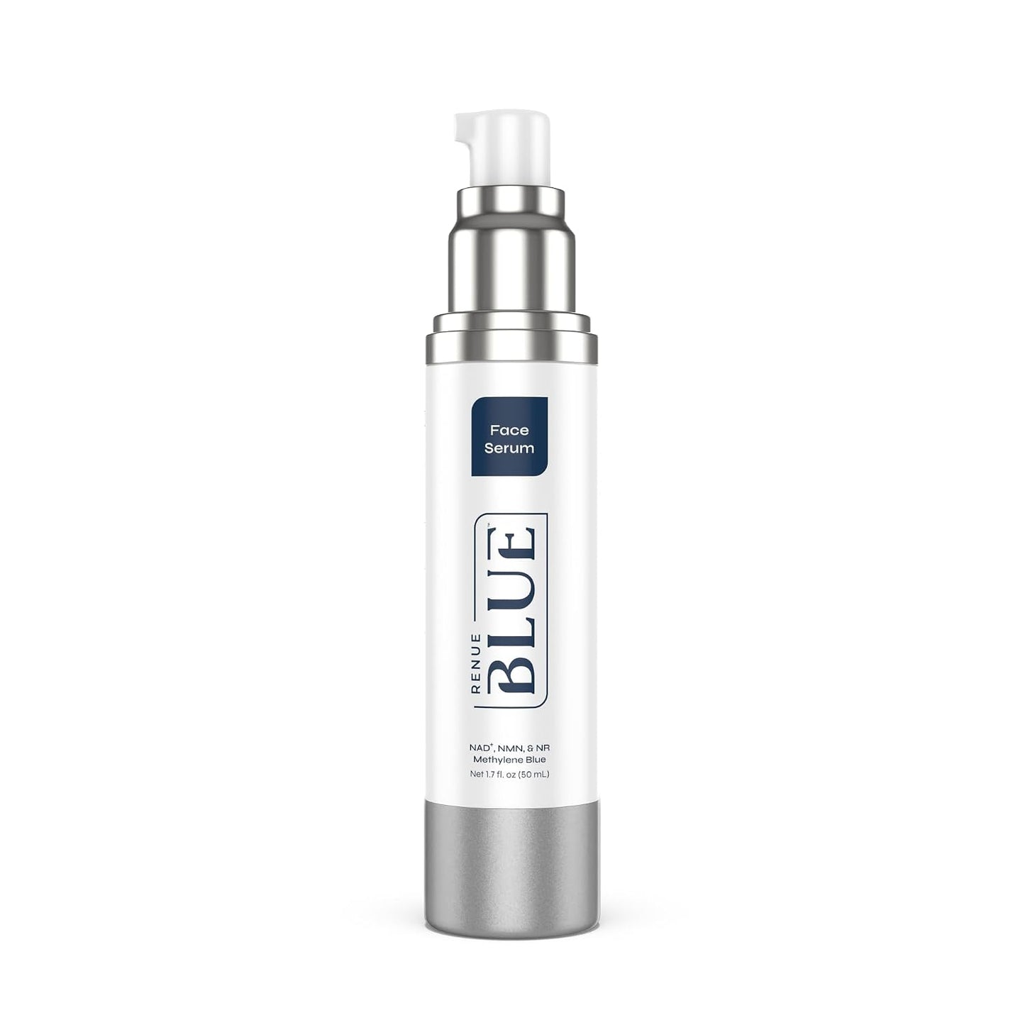 Renue Blue Methylene Blue Face Serum - Liposomal NAD+ Complex and Nutrients for Skin Rejuvenation, Deep Hydration, and Anti-Aging Support