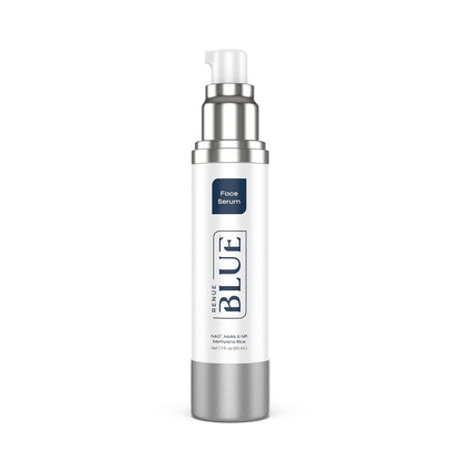 Renue Blue Methylene Blue Face Serum - Liposomal NAD+ Complex and Nutrients for Skin Rejuvenation, Deep Hydration, and Anti-Aging Support