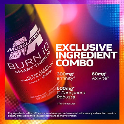 MuscleTech Burn iQ Smart Thermo Supplement Fueled with Paraxanthine Enhanced