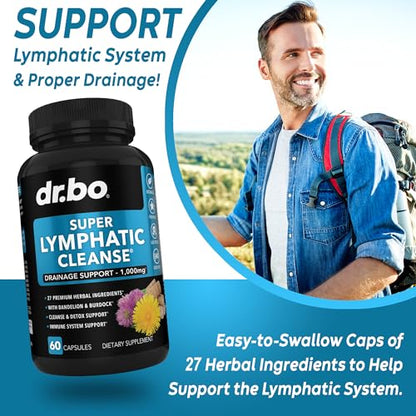 Lymphatic Support Herbal Supplement with Echinacea & Ginger - For Lymph Drainage & Detox
