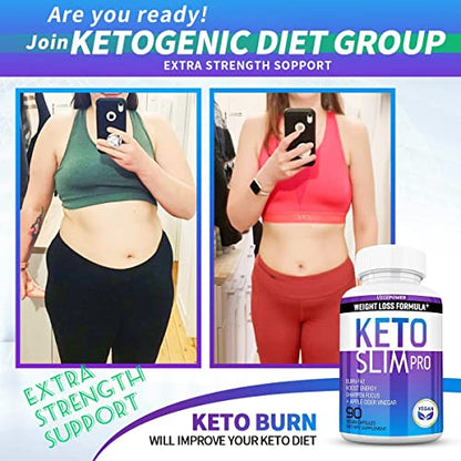 Keto Diet Pills Plus Apple Cider Vinegar - Exogenous Ketones Supplement for women men