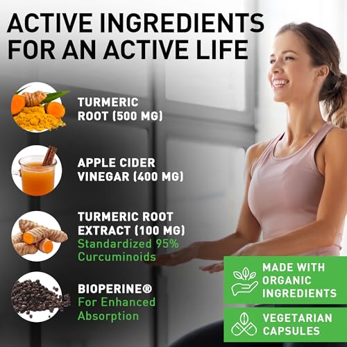 120 Capsules of USDA Organic Turmeric Root Powder, USDA Organic Ginger Powder