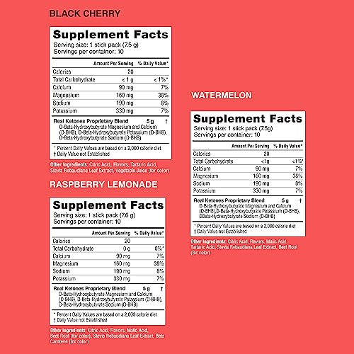 Real Ketones BHB Exogenous Ketones Drink Mix Packets Keto Electrolytes Powder