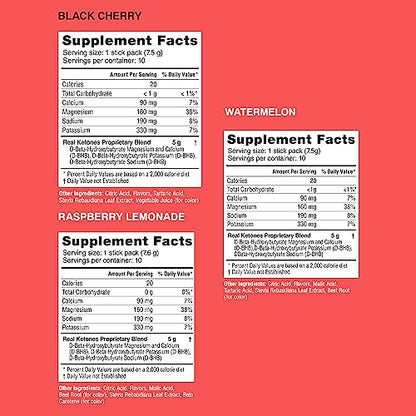 Real Ketones BHB Exogenous Ketones Drink Mix Packets Keto Electrolytes Powder