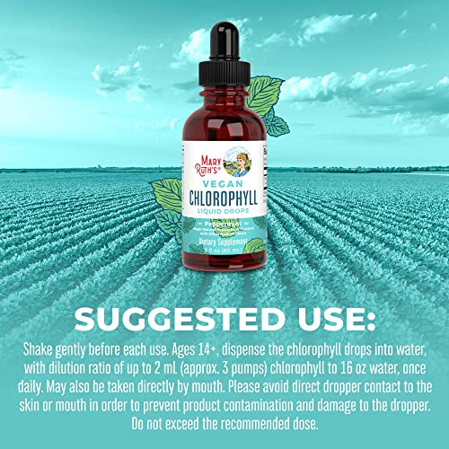 MaryRuth Organics Chlorophyll Liquid Drops, Clean Label Project Certified, Vegan