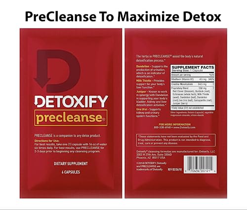 Shootclhear - Detoxify readyclean Detox Drink, Herbal Precleanse Pills, 6 Panel Test, Detox