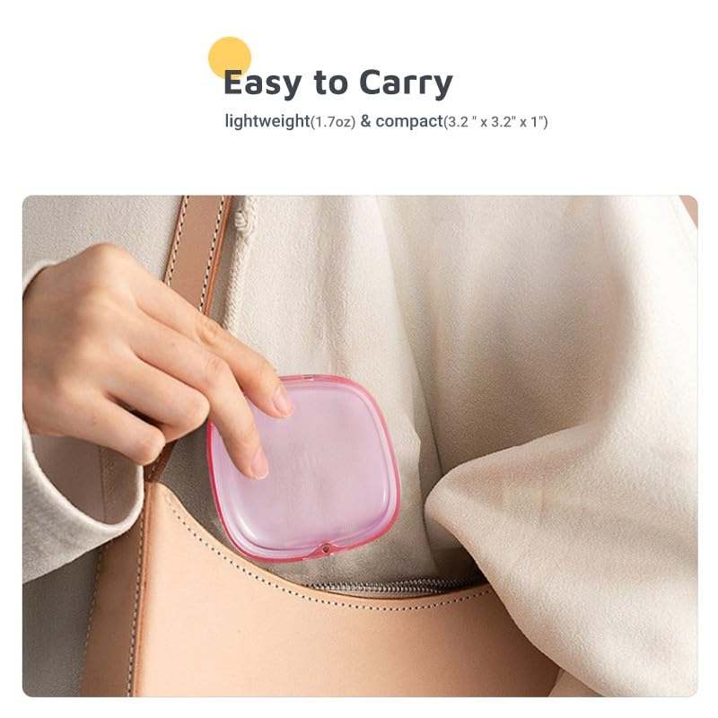 Slim Transparent Aligner Case with Magnetic Closure, Small Compact Retainer Holder Fits