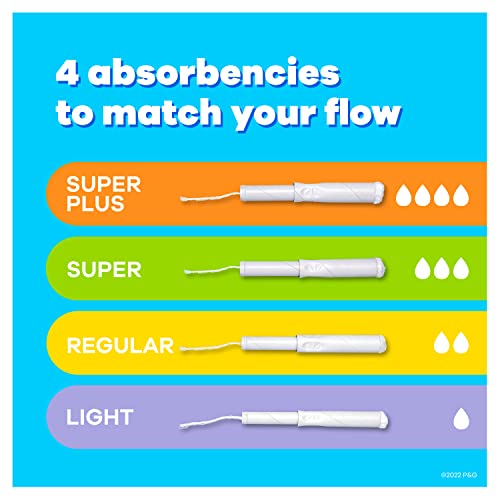 Tampax Tampons, Super Plus Absorbency, Cardboard Applicator, Leakgaurd Skirt, Unscented
