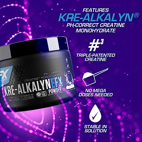 EFX Sports Kre-Alkalyn EFX Powder | pH Correct Creatine Monohydrate Powder Supplemen