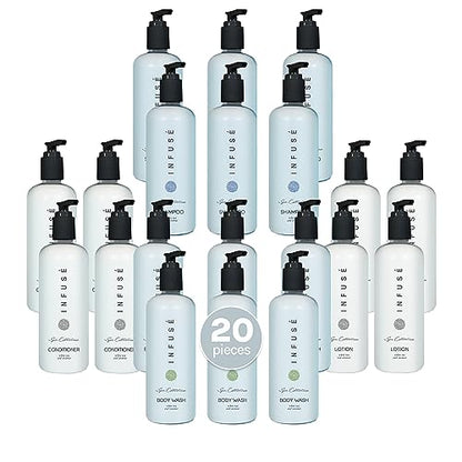 1-Shoppe Aquavera 20 Piece Ecobox All-In-Kit | White Tea and Coconut Soap | 6 Shampoo