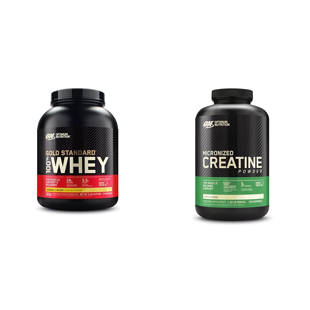 Optimum Nutrition Gold Standard 100% Whey Protein Powder, Banana Cream, 5 Pound 