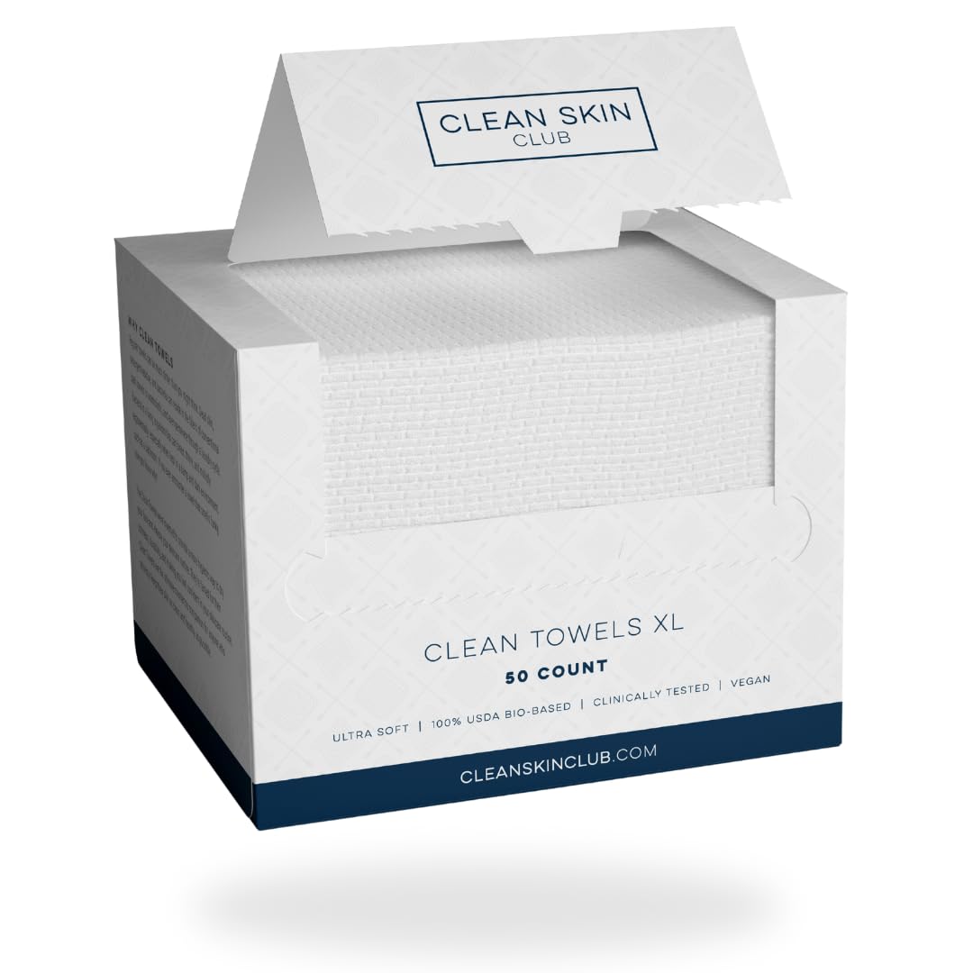 Clean Skin Club Clean Towels XL, Biodegradable Dermatologist Approved