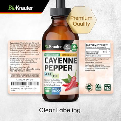 MAUWE HERBS Cayenne Pepper Supplement - Organic Cayenne Pepper Tincture