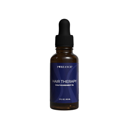 PUREANCE Hair Therapy - Hair Growth Oil for Dry & Frizzy Hair | Scalp Serum for Women & Men - Aloe Vera Gel, Castor, Argan, Black Seed, Rosemary & Peppermint Essential Oils & More - 2 Fl OZ