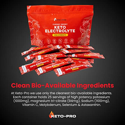 Keto-Pro Keto Electrolytes 80g | Electrolyte Powder Sachets for Extra Convenience