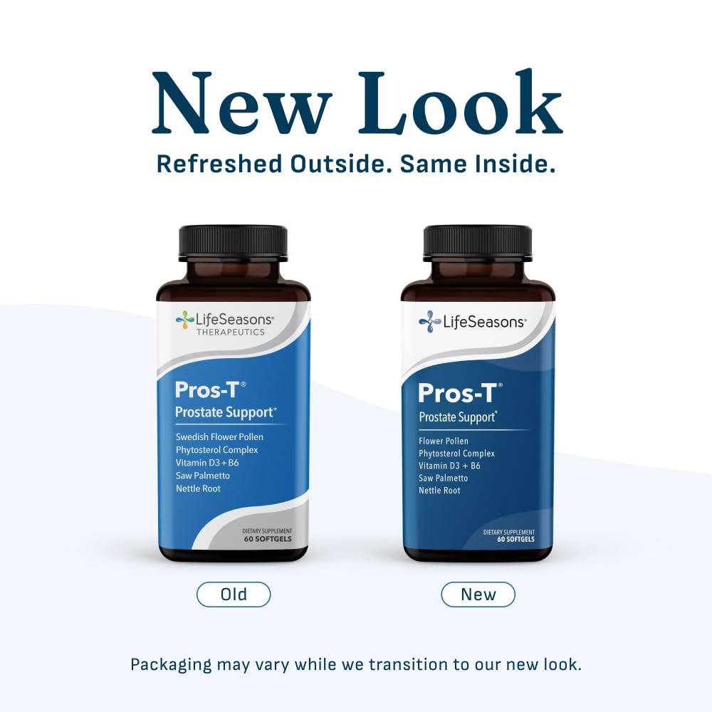 Pros-T - Prostate Support Supplement - Saw Palmetto, Phytosterol, Zinc, Nettle, Vitamin D-3 & B6 - Promote Healthy Prostate Function & Normal Urinary Flow - Improve Tissue Integrity - 60 Softgels