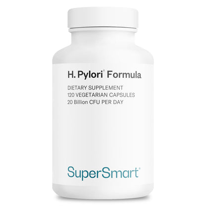 Supersmart H. Pylori Formula 20 Billion CFU per Day - Natural Probiotic Lactobacillus Reuteri DSM 17648 Supplement | Non-GMO & Gluten Free - 60 Vegetarian Capsules