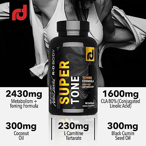R+D Body Super Tone - Extreme CLA Supplement for Muscle Preservation, Enhanced Body