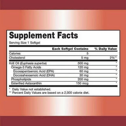 Kir-kland Signature Krill Oil 500 Milligram 160 Softgels