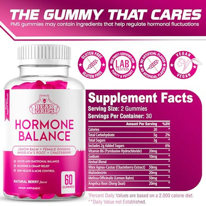 Hormone Balance for Women - PMS Relief Gummies and Bloating Relief for Women